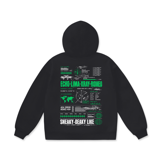 BISH BASH BOSH Graphic Oversized Fleece Hoodie