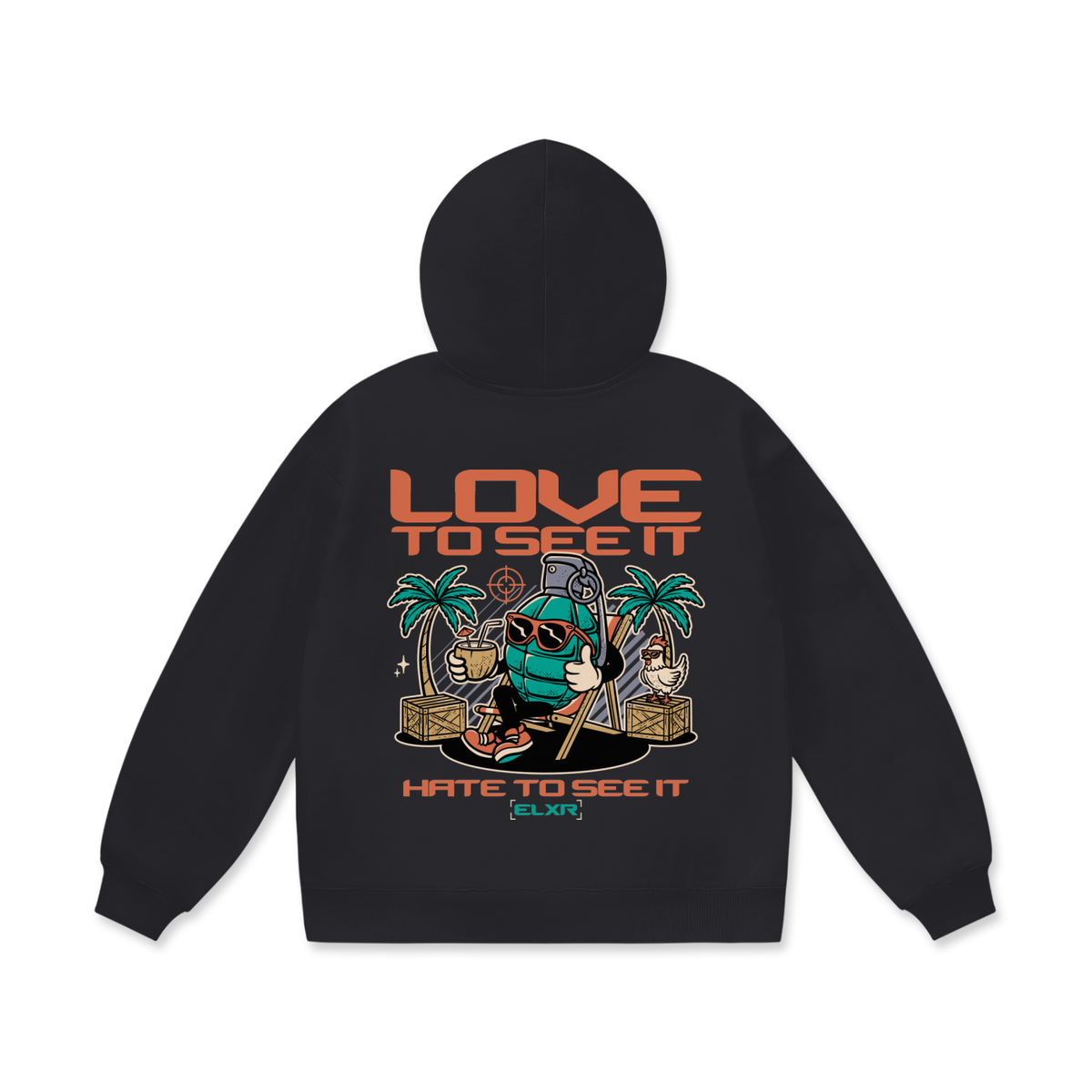 LOVE TO SEE IT Graphic Oversized Fleece Hoodie